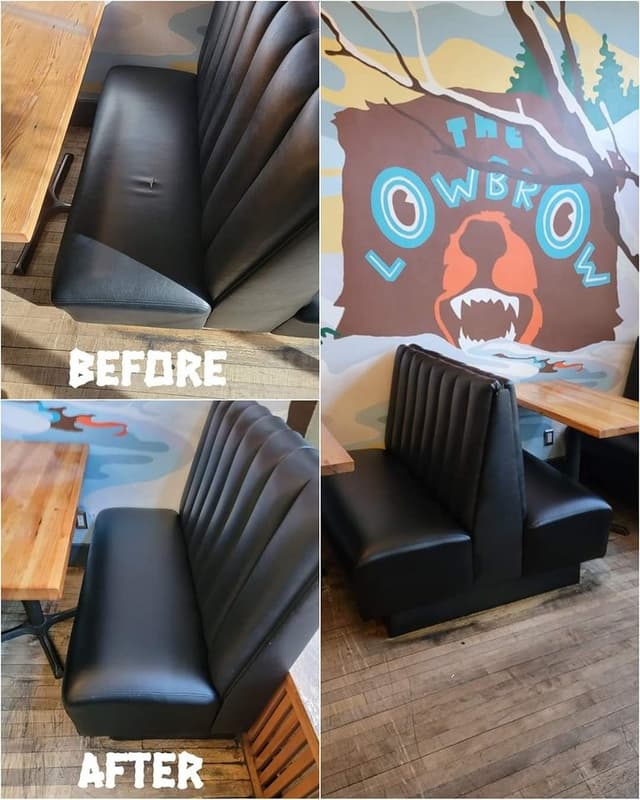 Commercial upholstery project by SouthPaw Upholstery