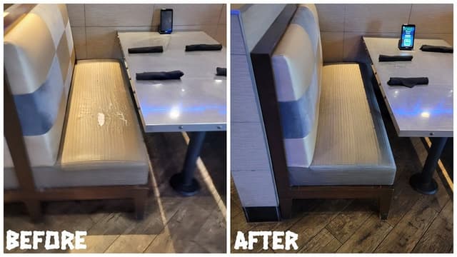 Commercial upholstery project by SouthPaw Upholstery
