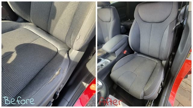 Automotive upholstery repair by SouthPaw Upholstery