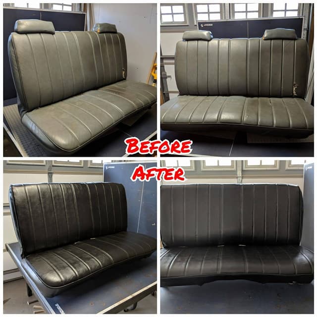 Classic car bench seat reupholstery