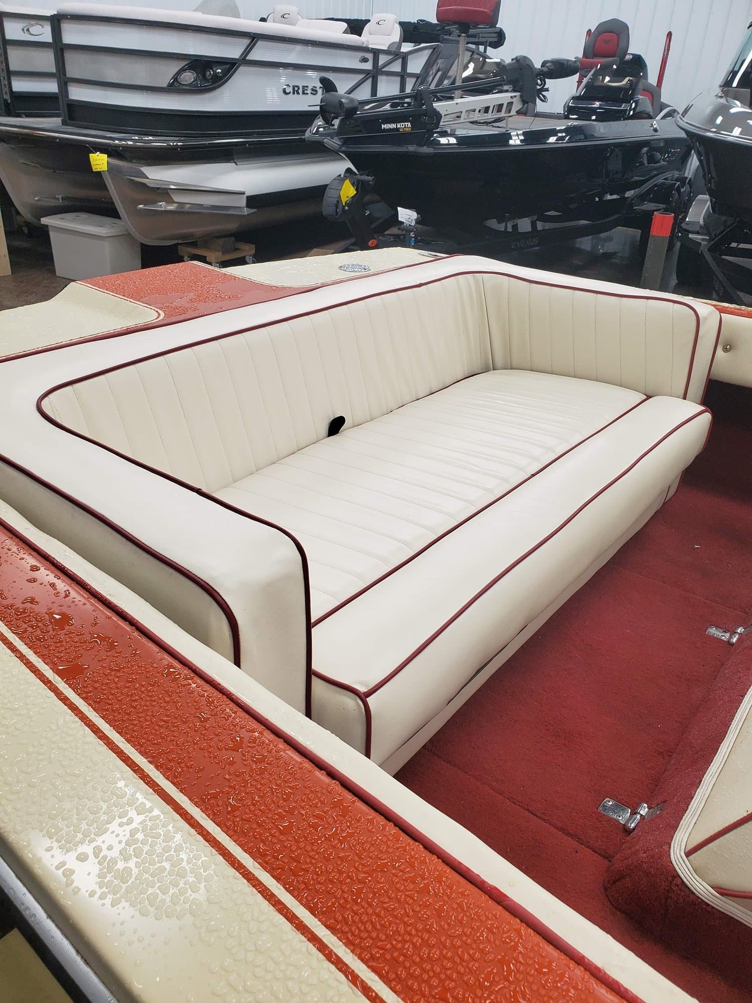 SouthPaw Upholstery custom marine bench seating