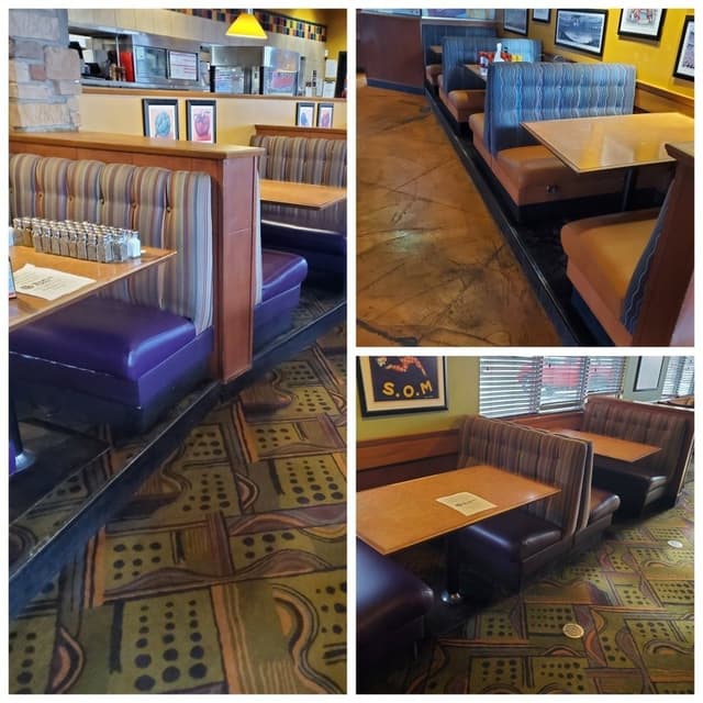 Restaurant booth upholstery