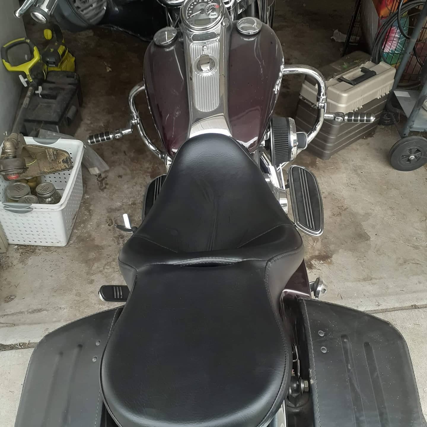 Harley-Davidson motorcycle seat upholstery